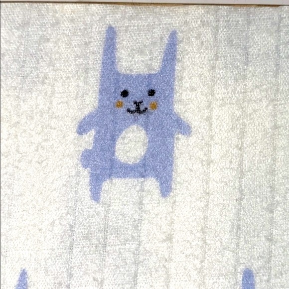 👶🏻 ADEN ANAIS MUSLIN FITTED CRIB SHEET BLUE BUNNY - Picture 5 of 7